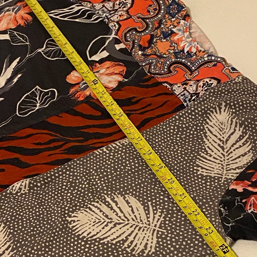 John Mark Multicolor Patchwork Blouse - image 9